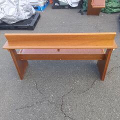 【引取限定】希少 チャーチベンチ 教会 長椅子 木製 レトロ アンティーク カフェ什器 待合室 背面収納付き 昭和レトロ ビンテージ家具 大阪の画像