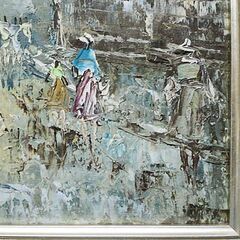 ★パリ　モンマルトル 風景画　油絵  油彩画　油絵　肉筆　パリ風景　作者不明　12号の画像