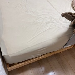 ベッドフレーム　マットレス　シングル✖️2の画像
