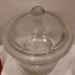 配送可能　ガラス製キャニスター（デシケーター/乾燥瓶）　ヴィンテージ　古道具の画像