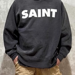 新品男女兼用SAINT ロゴスウェット クルーネック Mサイズの画像