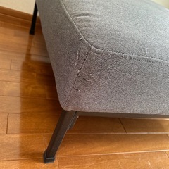 LOWYA (ロウヤ) 2人掛けカウチソファ   正方形　足置き　腰掛けの　スツールの画像