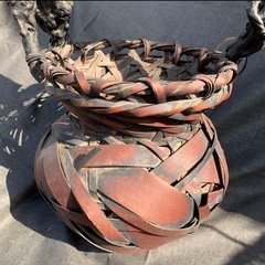 竹籠 菓子器 茶道具 茶器 昭和レトロ 古民具 骨董品 アンティの画像