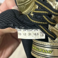 瞬足　ゴールド　18.5cmの画像