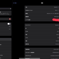 iPadPro 11 M2 128G　Wi-Fi + Cellularモデルの画像