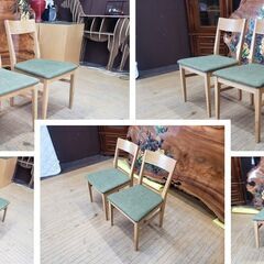 a6 長椅子ベンチ ＆ 椅子2脚セットの画像