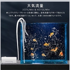エアポンプ　吐出4口　アクアリウム、熱帯魚などに
の画像