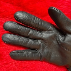 ラビットファー レザー グローブ 手袋の画像