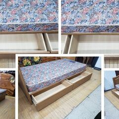 a5 マットレス シーリー 引き出し付き シングルベッドの画像