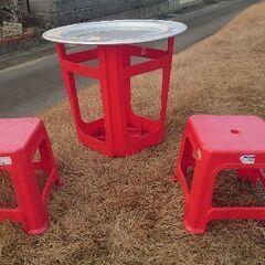 屋外用(もちろん屋内でも使えるよ😄) ✨創作家具✨『机 イス センターテーブル』✨画像の全て✨の画像