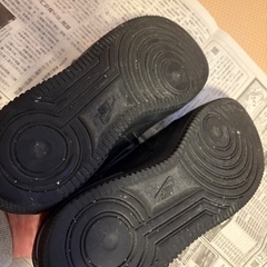 【ネット最安値】ナイキ エアフォース1 ブラック　27.0の画像