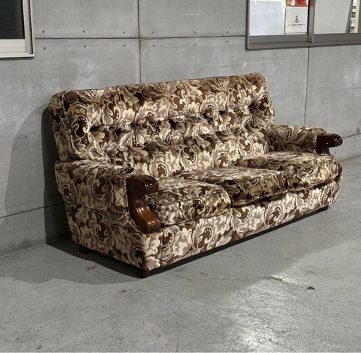 コレクション ✿70s✿ 昭和レトロ ヴィンテージ 3人掛けソファ 金華山