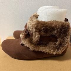 ブラウン　リボン　ブーツ　22cmの画像