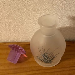 北一硝子 kitaichi glass 醤油さし ラベンダー お花 調味料入れ 難点有の画像