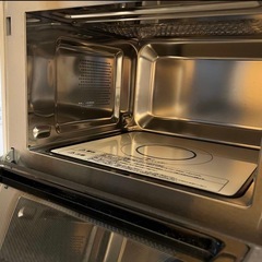 アイリスオーヤマ ホワイト オーブンレンジ ステンレス製の画像