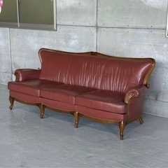 ✦マルニ木工✦ Maruni／クラシック レザーソファ 3人掛け 本革の画像