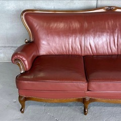 ✦マルニ木工✦ Maruni／クラシック レザーソファ 3人掛け 本革の画像