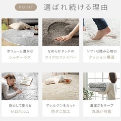 モダンデコ 円形ラグ 200×200の画像