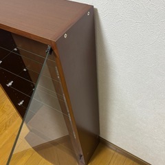 JAJAN ブラウン ガラス ディスプレイケース コレクションの画像