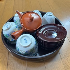 有田焼　湯呑み・茶托・急須セット　28点の画像