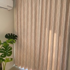 ニトリ　ピンク　ドレープカーテンの画像