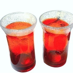 昭和レトロ　気泡が素敵なグラスの画像