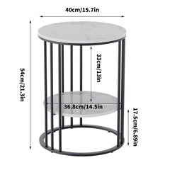 2月取引【五反田】サイドテーブル 大理石風の画像