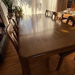 【Free - 1/6迄】椅子6脚付き ダイニングテーブルの画像