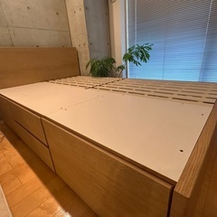 【ニトリ】セミダブルベッドフレーム
【収納有】の画像