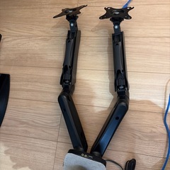 【受け渡し決定】ディスプレイx2 モニターアーム付きの画像