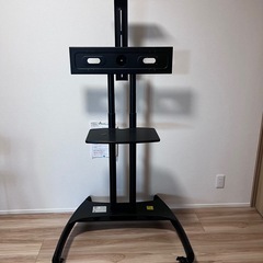 【訳あり・格安】壁穴不要／移動自由 大型テレビ対応 移動式テレビスタンド（～100インチ）の画像