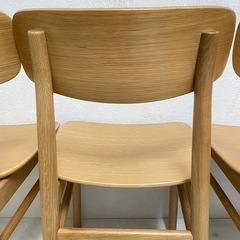 無印良品　オーク材　ラウンドチェア 3脚セットの画像