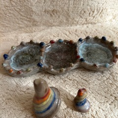 小皿にもなります。オブジェ。ハンドメイドの画像