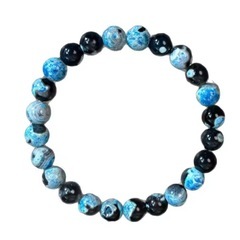【新品未使用未開封品】ブルー系数珠ブレスレットの画像