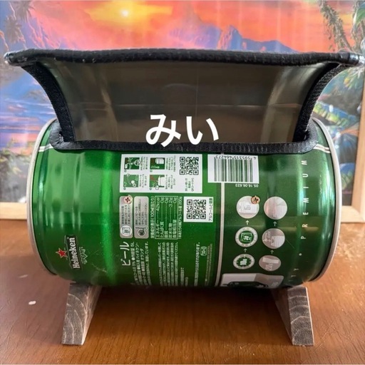 お値下げ中☆Heineken ビール缶型 小物入れ 高品質 ミニドラム缶チェアー