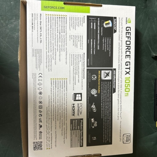 最終値下グラボ　グラフィックボードGEFORCE GTX1050T