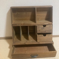 アンティーク風 木製収納ボックスの画像