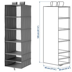 IKEA SKUBB イケア　スクッブ　6段　ボックス　ダークグレー　ハンギングの画像