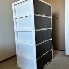 プラスチック収納　5段　キャスター付きの画像