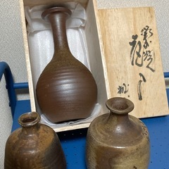 備前焼　徳利、花器の画像