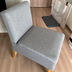 グレー1人がけソファ　2脚セットの画像