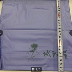 パープル 巾着袋 オリジナルスタッフバッグ　マチあり　サイズ約235×280ミリ　約50枚　温泉　ホテル用　アメニティグッズ入れ　新品未使用の画像