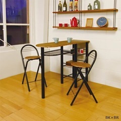 🔴【1/4（日）まで初売りセール】カウンターテーブル3点セットの画像