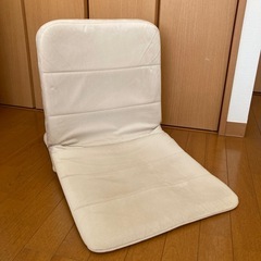 【未使用に近い・箱あり】座椅子 ベージュ ベッドで使える 折りたたみ リクライニングの画像