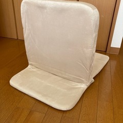 【未使用に近い・箱あり】座椅子 ベージュ ベッドで使える 折りたたみ リクライニングの画像
