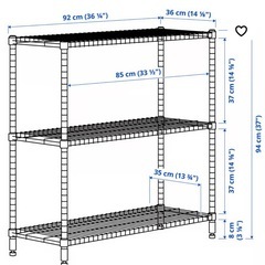 無料！IKEA OMAR スチールラック 2個の画像