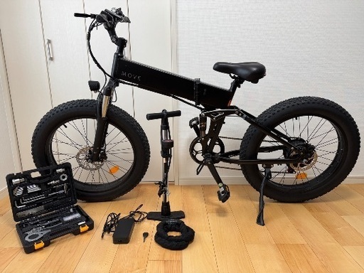 MOVE 電動アシスト自転車 ブラック　中古 MOVE X(電動アシスト折り畳み自転車) (あらぽん) 那覇の電動アシスト