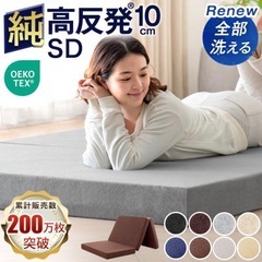 セミダブルベッドフレーム　高反発マットレス付きの画像