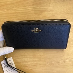 コーチ　ファスナー付ブラック長財布J②【新品未使用】の画像