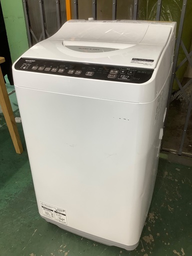 安心の1年保証付き！！　SHARP　洗濯乾燥機　ES-T6HBK-T